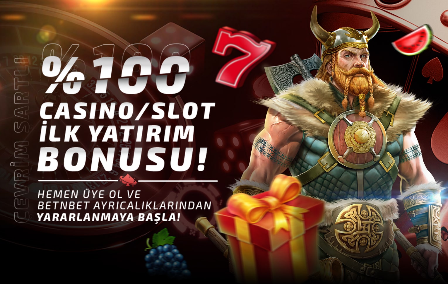 %100 Casino / SLOT İlk Yatırım Bonusu!