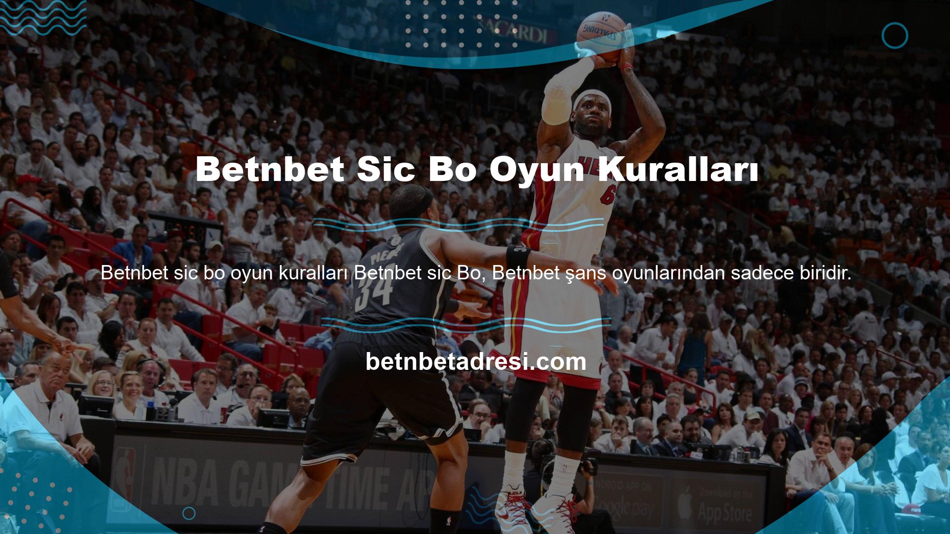 Web sitesinde ayrıca başka şans oyunları var